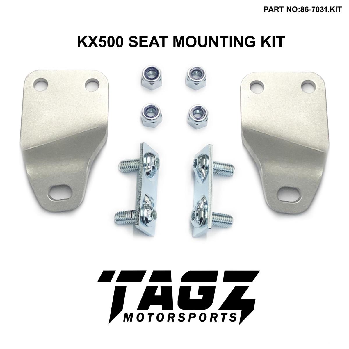 SEAT MOUNT KIT KAWASAKI KX500 1989>2004, 3mm ALLOY WITH STEEL FIXINGS