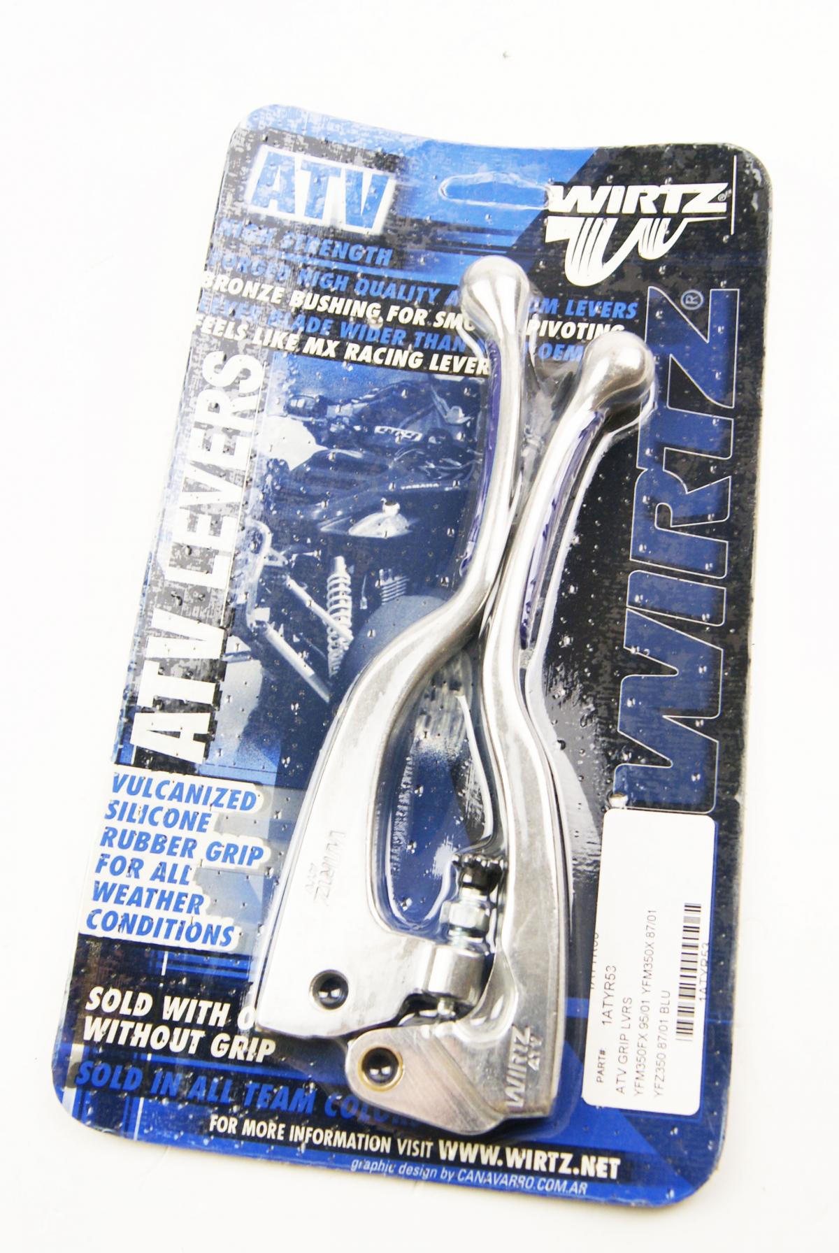 WIRTZ LEVER SET GRIP BLUE, YFM350F 89-99, YFM350U 96-98, SR400 01-16, 400 KODIAK