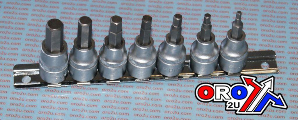 7PC HEX.KEY 3/8 DRIVE SET
