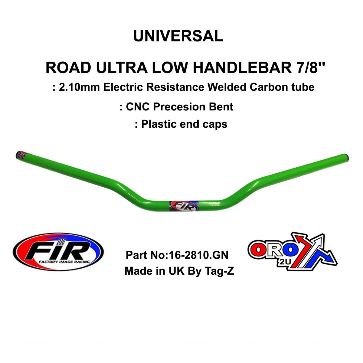ROAD ULTRA LOW HANDLEBAR 7/8'', S/BIKE SPORTS UNIVERSAL GREEN, REN REF : 758-01
