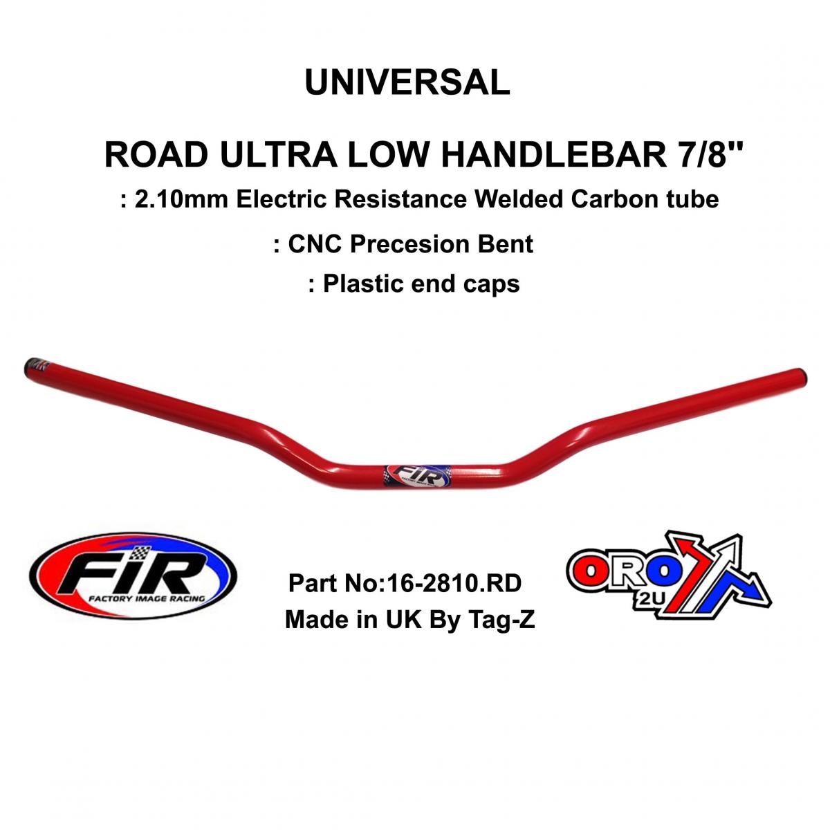 ROAD ULTRA LOW HANDLEBAR 7/8'', S/BIKE SPORTS UNIVERSAL RED, REN REF : 758-01