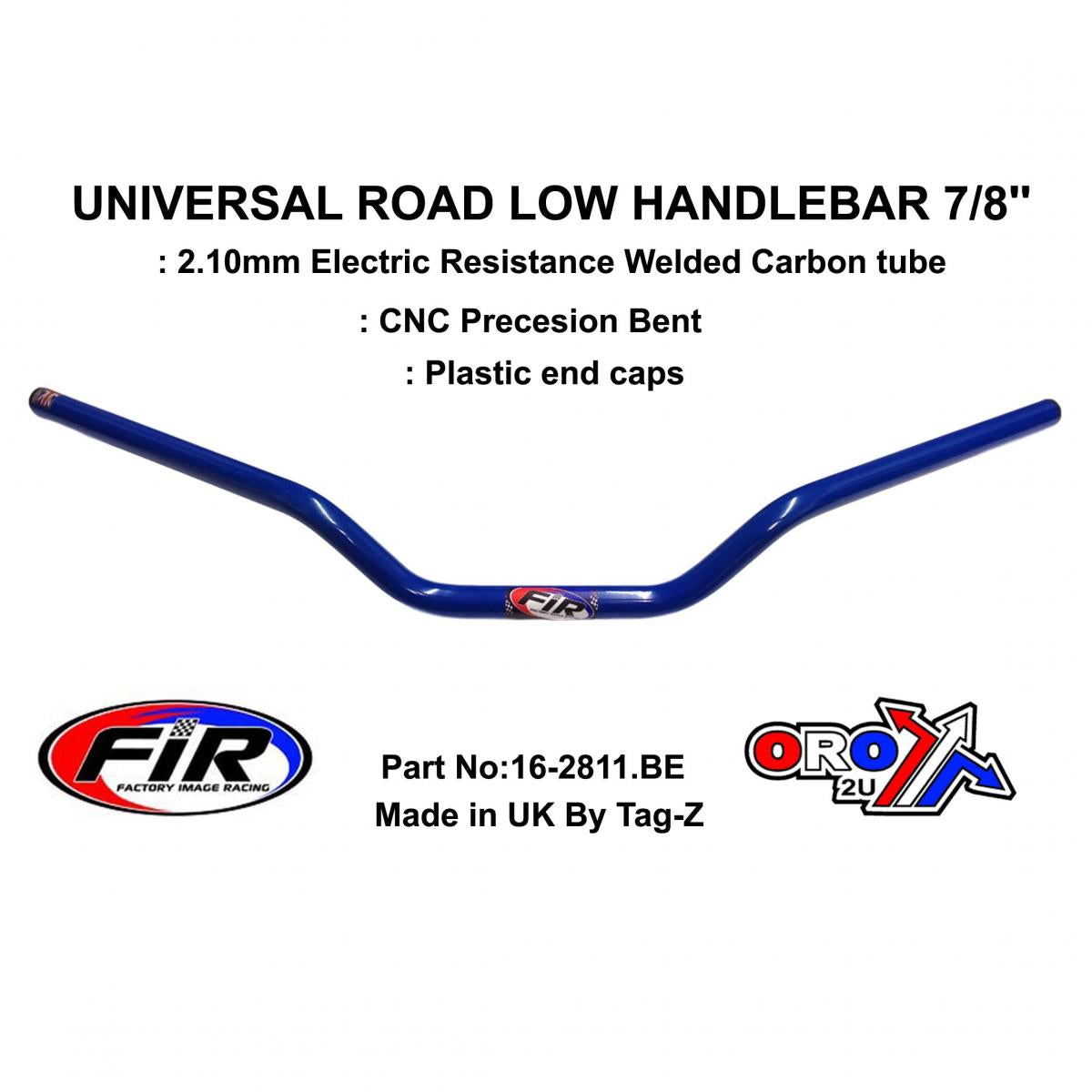 ROAD LOW HANDLEBAR 7/8'', S/BIKE SPORTS UNIVERSAL BLUE, REN REF : 754-01