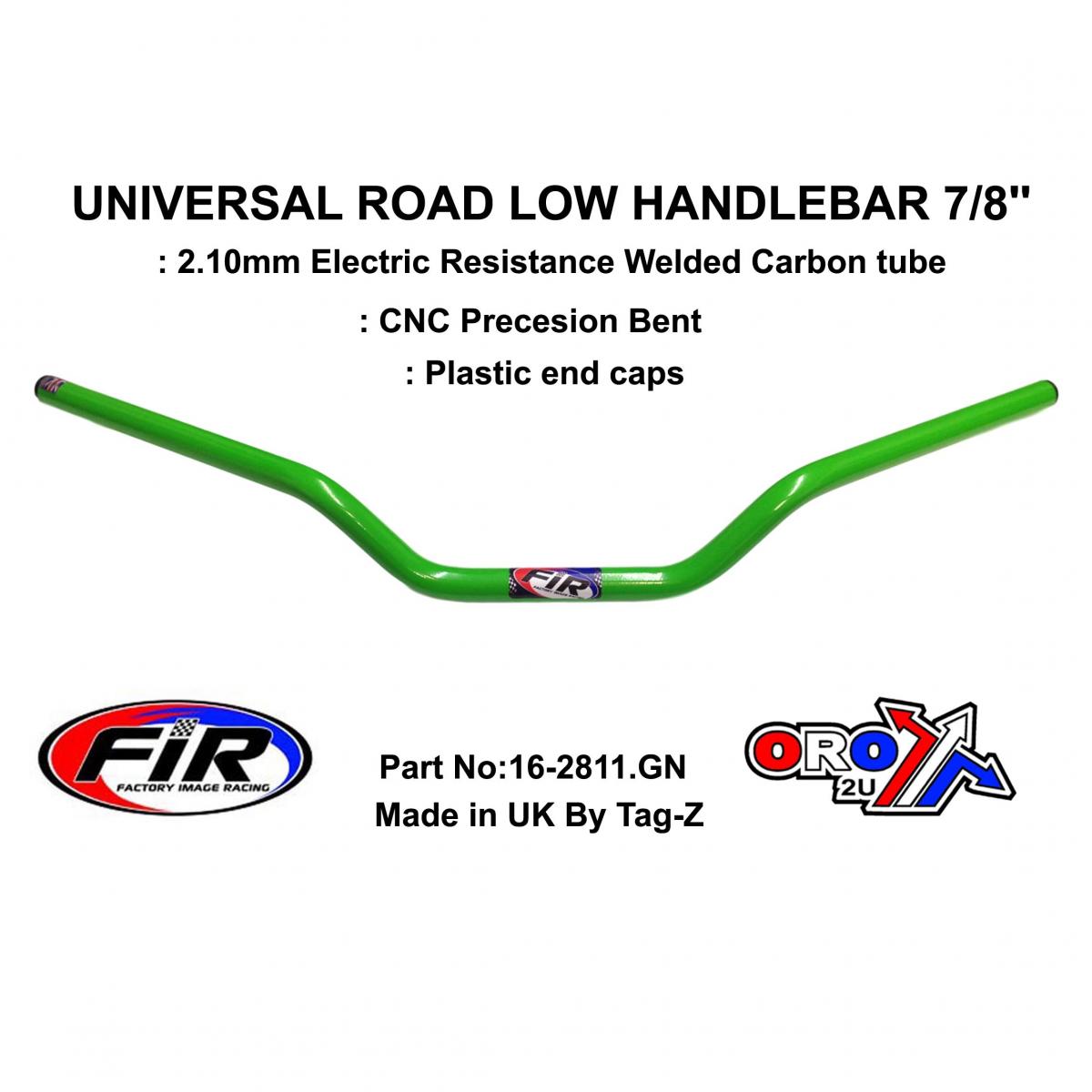 ROAD LOW HANDLEBAR 7/8'', S/BIKE SPORTS UNIVERSAL GREEN, REN REF : 754-01