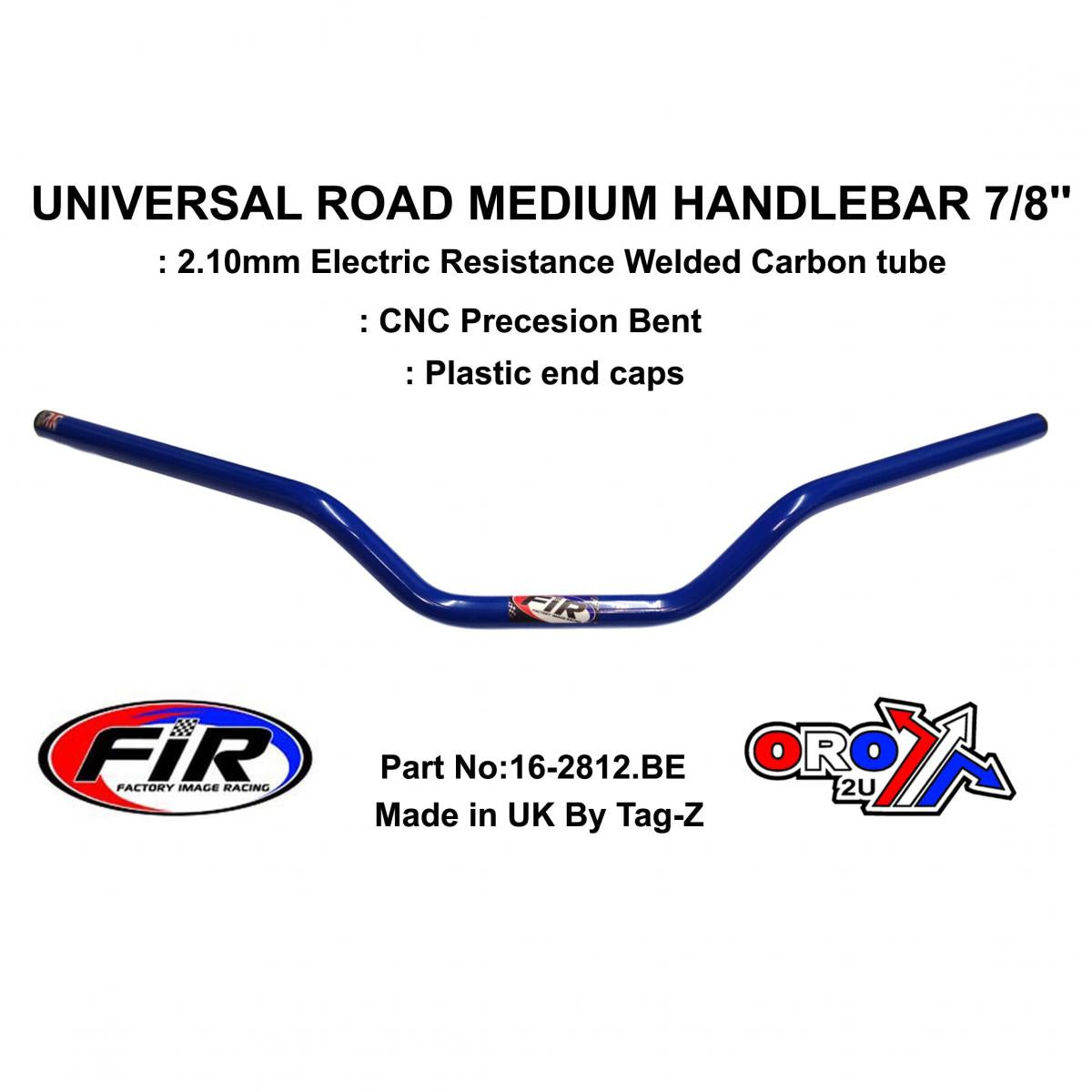 ROAD MEDIUM HANDLEBAR 7/8'', S/BIKE SPORTS UNIVERSAL BLUE, REN REF : 755-01