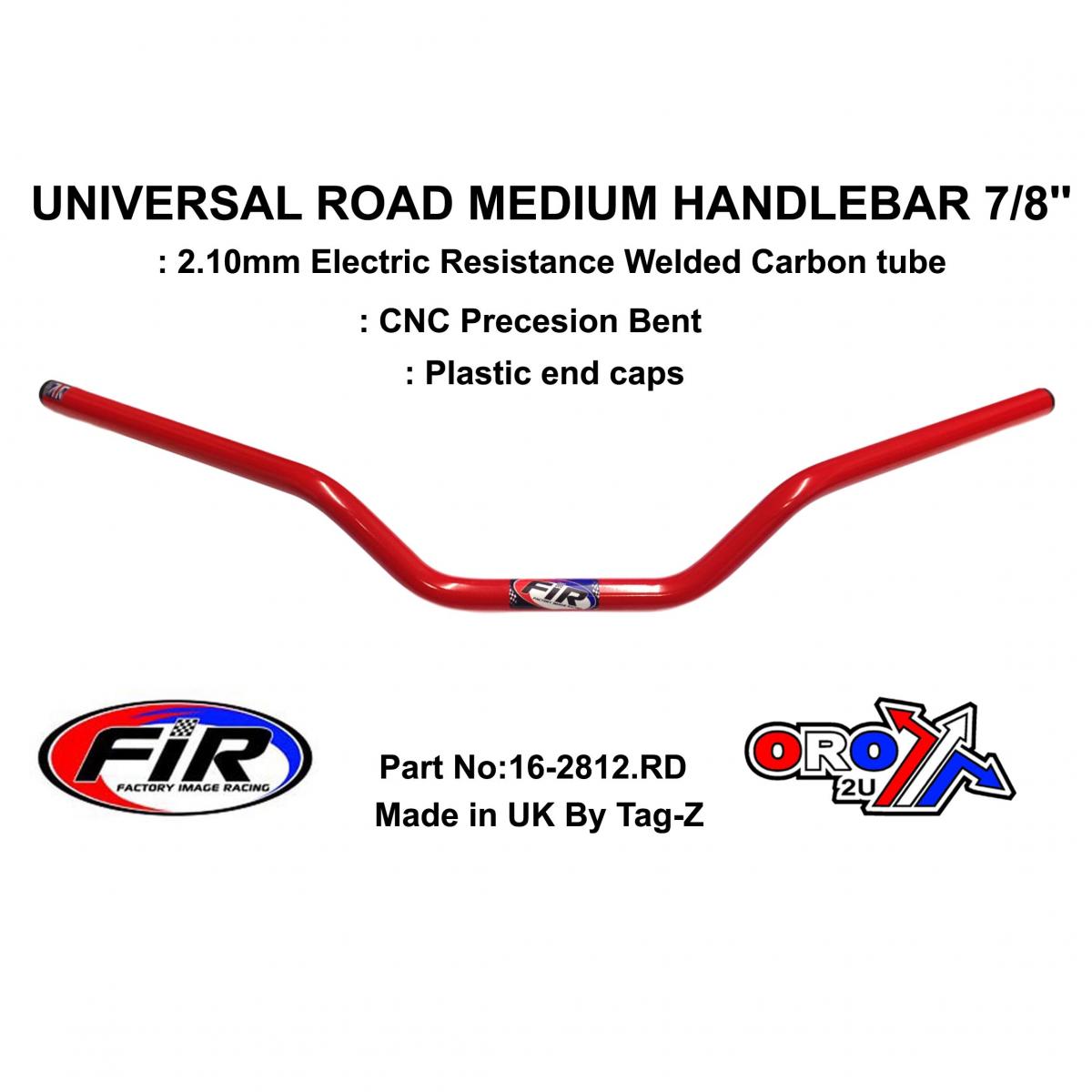 ROAD MEDIUM HANDLEBAR 7/8'', S/BIKE SPORTS UNIVERSAL RED, REN REF : 755-01