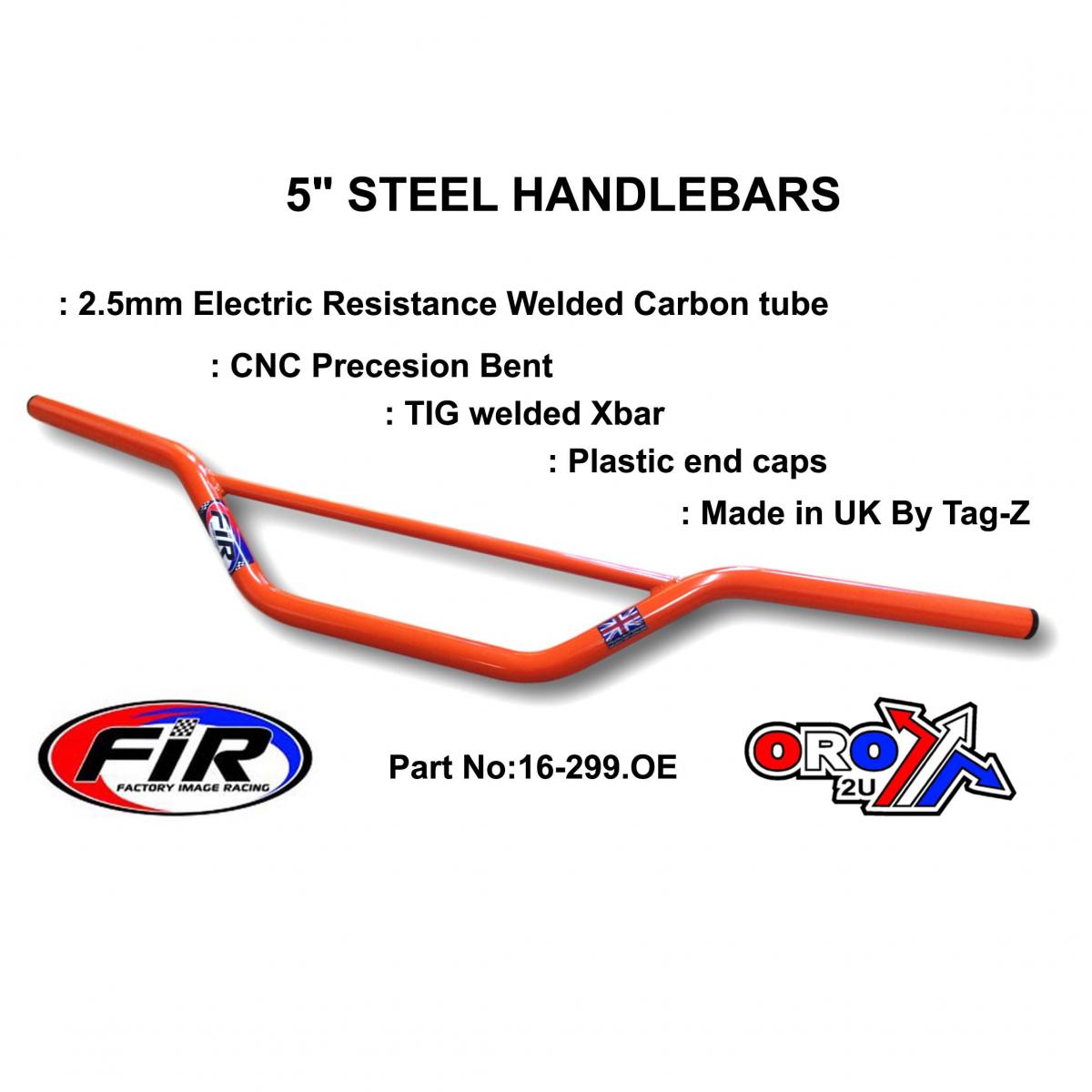 5" STEEL HANDLEBARS ORANGE 48-613 REN / HIGH ENDURO