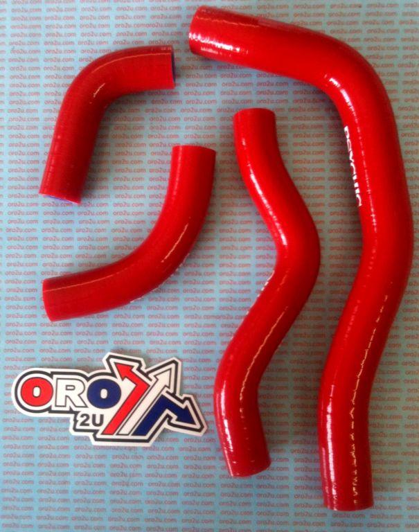 HOSE SET/4 HONDA CRF450X 05-08, PSYCHIC MX-10024RD SILICONE, RED HOSE KITS