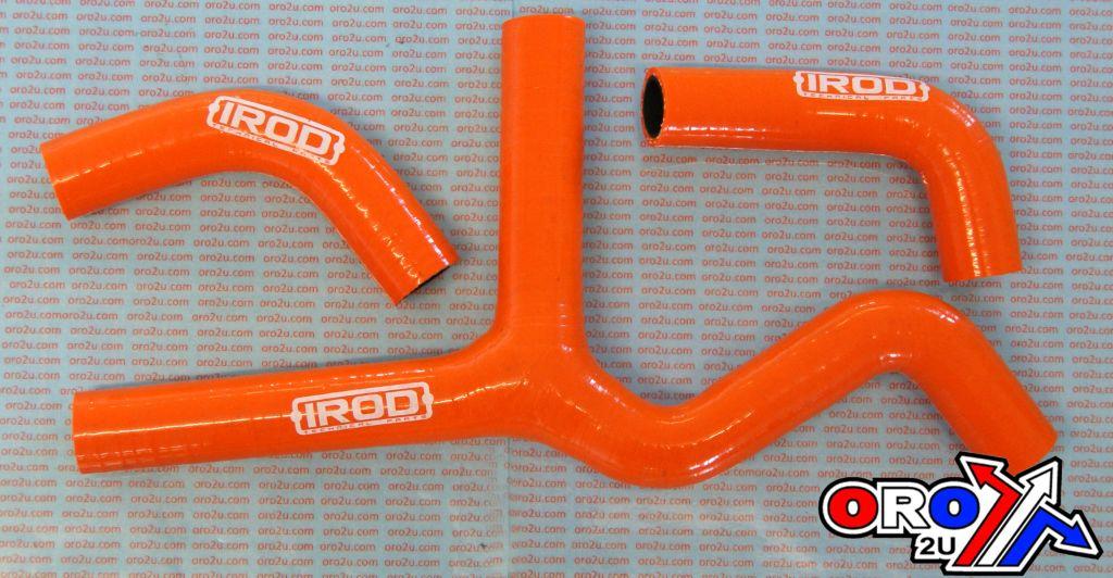 HOSE KIT/3 400-560 KTM 4STROKE SILICONE RADIATOR ORANGE