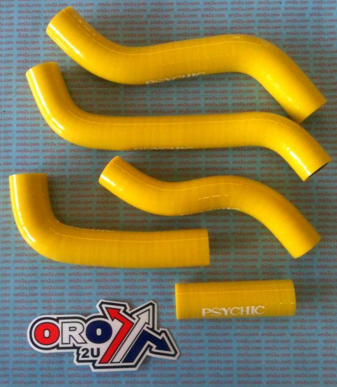 HOSE KIT/5 07-09 RMZ250 SILICONE RADIATOR SUZUKI PSYCHIC MX-10033 YELLOW