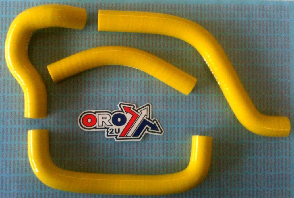 HOSE KIT/4 SUZUKI RMZ450 05-06 YELLOW, Silicone RADIATOR PIPE SET