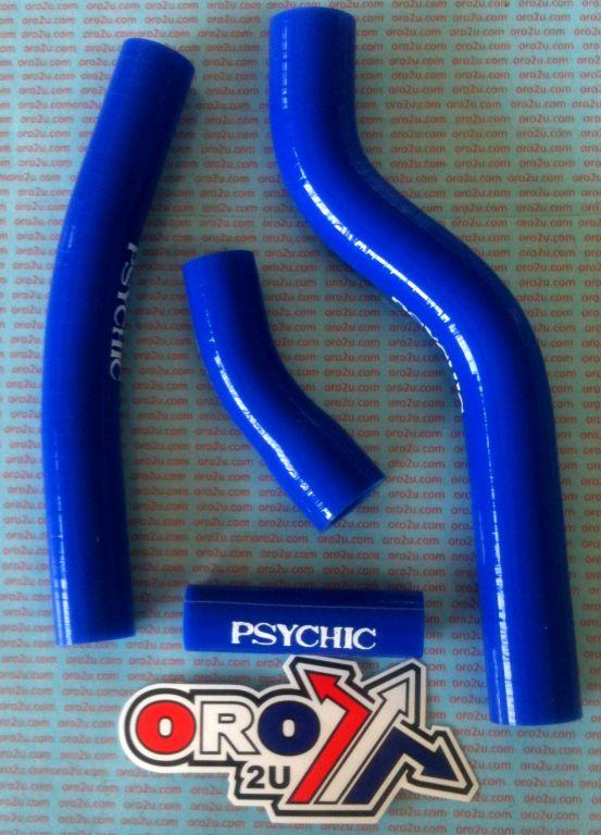 HOSE KIT/4 YAMAHA WRF450 03-05, SILICONE RADIATOR, PSYCHIC MX-10037 BLUE