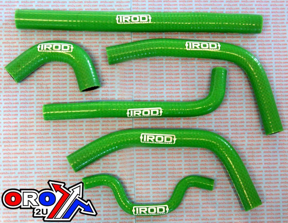 HOSE KAWASAKI KXF250 09-16 GREEN KIT/6, SILICONE RADIATOR COOLING, IROD 010022