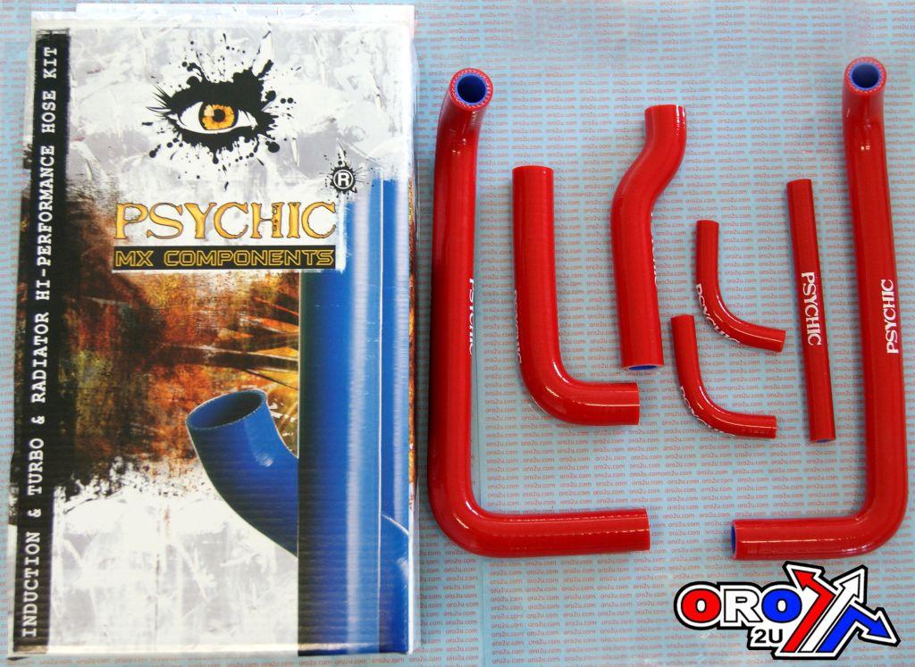 HOSE KIT/7 GAS GAS 2 STOKE RED PSYCHIC MX-10044RD SILICONE RADIATOR HOSE
