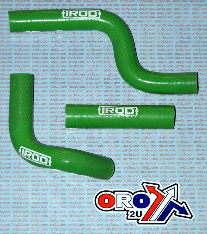 HOSE KIT-3 KAWASAKI KX85 100 98-13 GREEN, SILICONE RADIATOR, IROD 010015