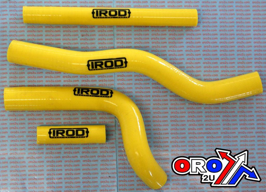 HOSE KIT/4 SUZUKI RM125 01-08 YELLOW, SILICONE RADIATOR, IROD 010026