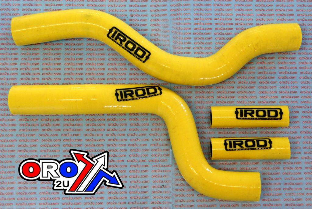 HOSE KIT/4 SUZUKI RM250 01-08 YELLOW, SILICONE RADIATOR IROD 010027