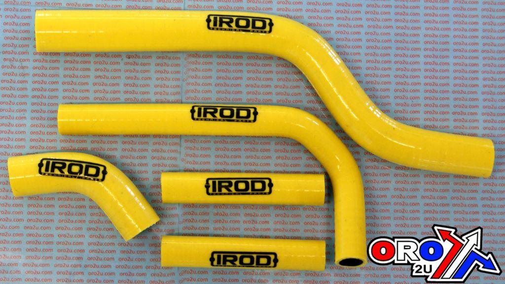 HOSE KIT/5 SUZUKI RMZ250 05-06 YELLOW, SILICONE RADIATOR, IROD 010028