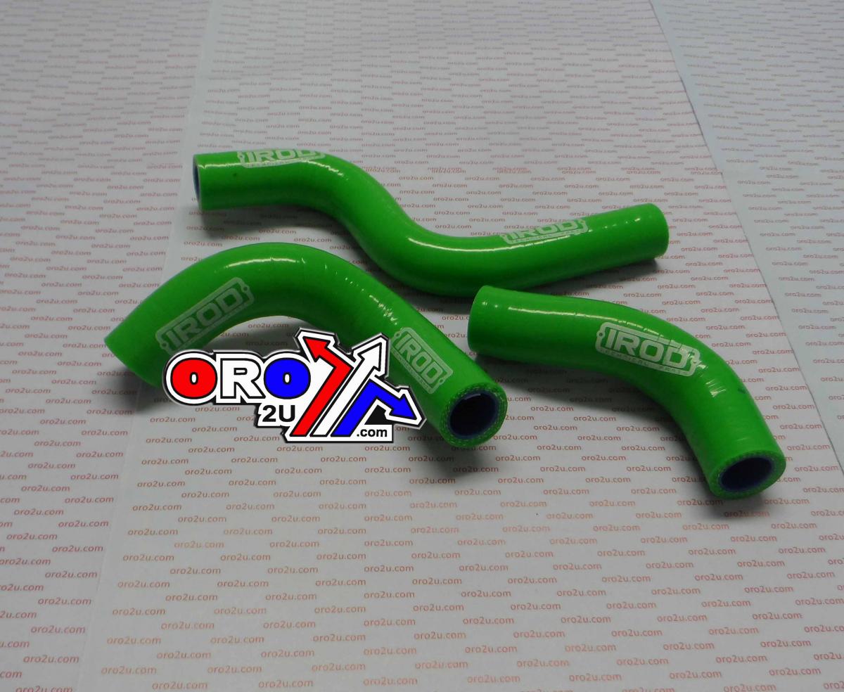 HOSE KIT KAWASAKI KX85 14-20 GREEN, SILICONE RADIATOR GREEN, IROD 010071
