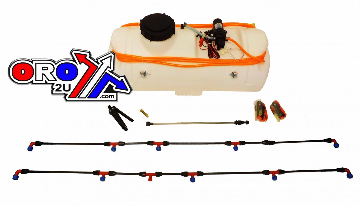 ATV SPRAYER KIT, 1,2 and 1,8m boom 53L tank, 6 nozzle, 60psi self priming pump