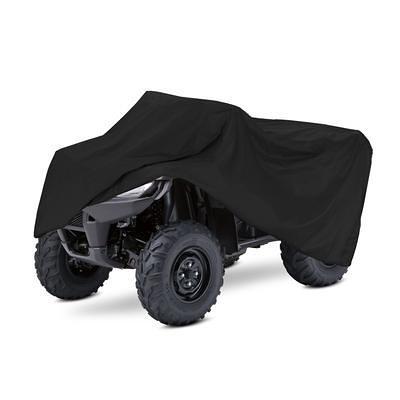 UNIVERSAL ATV COVER, PLAIN BLACK ATV DUST COVER WITH BRAND NAME, HARD NYLON