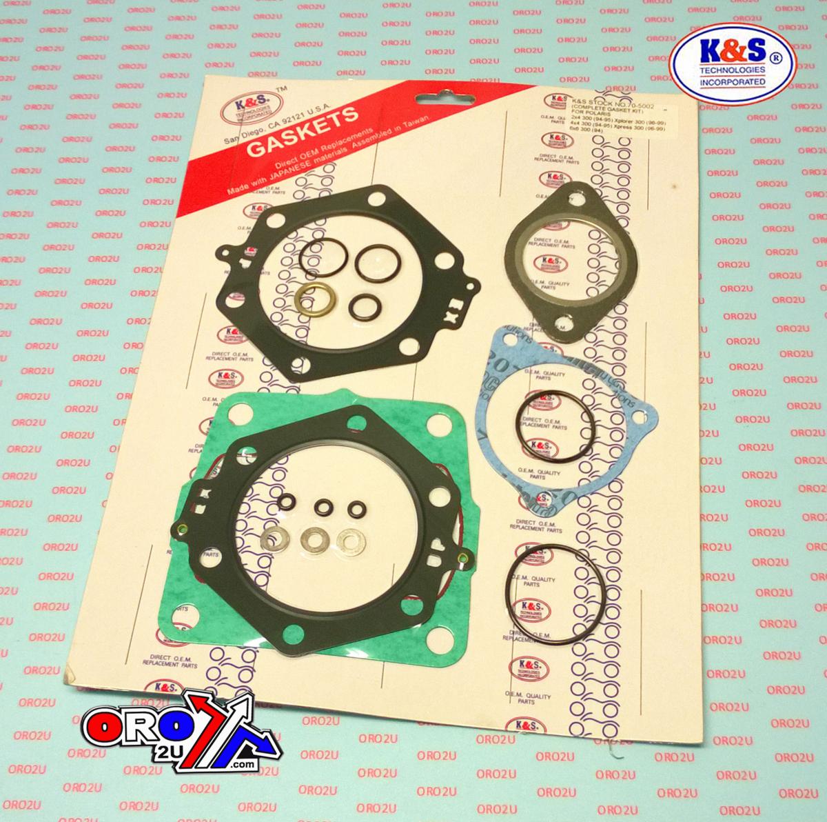GASKET FULL SET POLARIS 300 94-00, XPRESS/XPLORER 96-99, K&S 70-5002