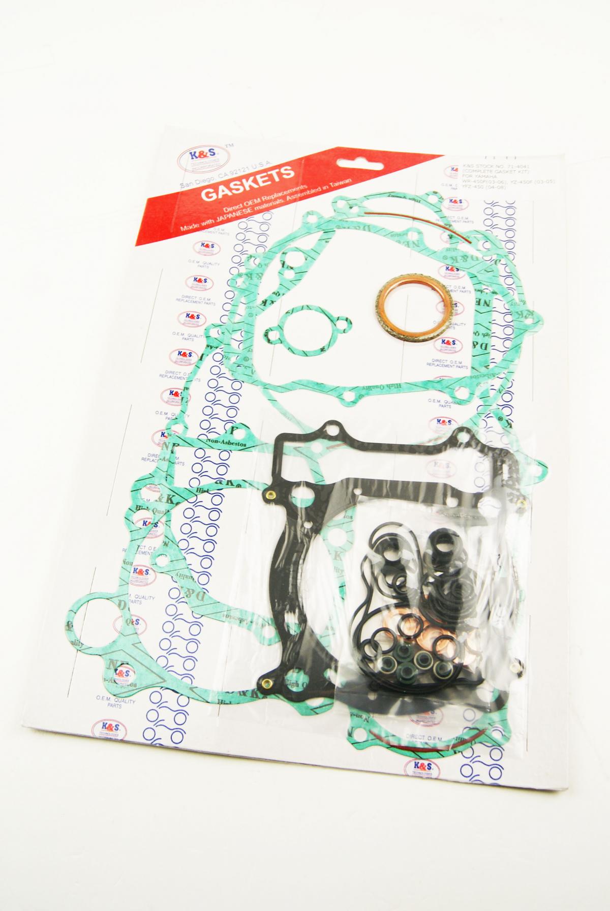 GASKET FULL SET YAMAHA YZ-F450 03-05, KIT K&S 71-4041