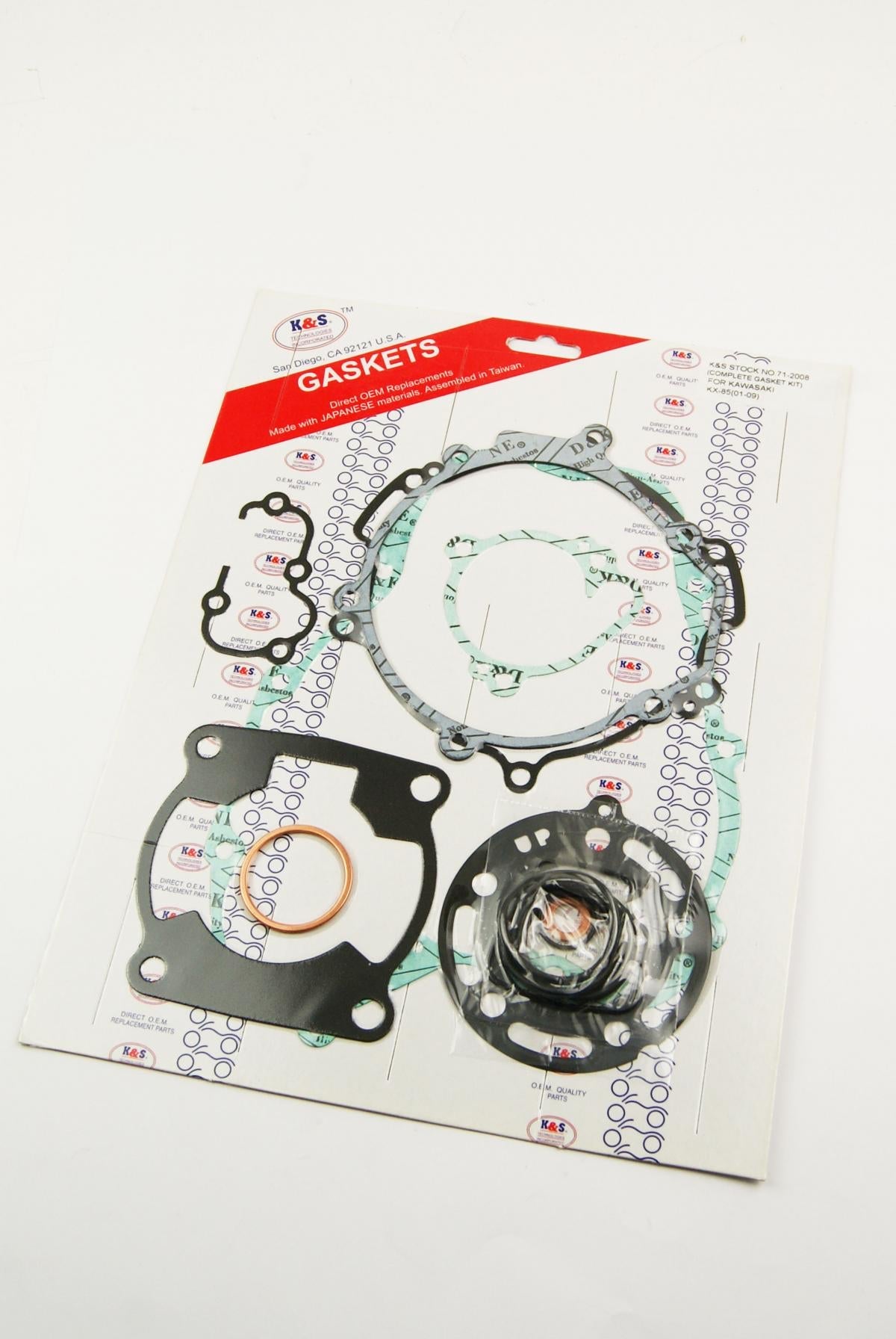 GASKET FULL SET KAWASAKI KX85 01-13, K&S 71-2008