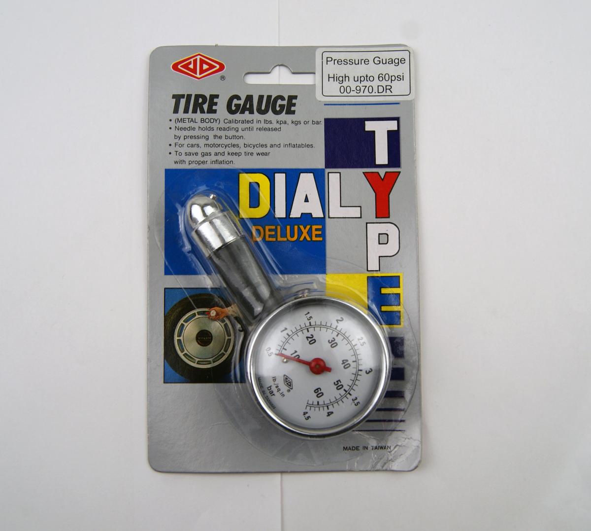 TYRE PRESSURE GAUGE HIGH 10-50 PSI