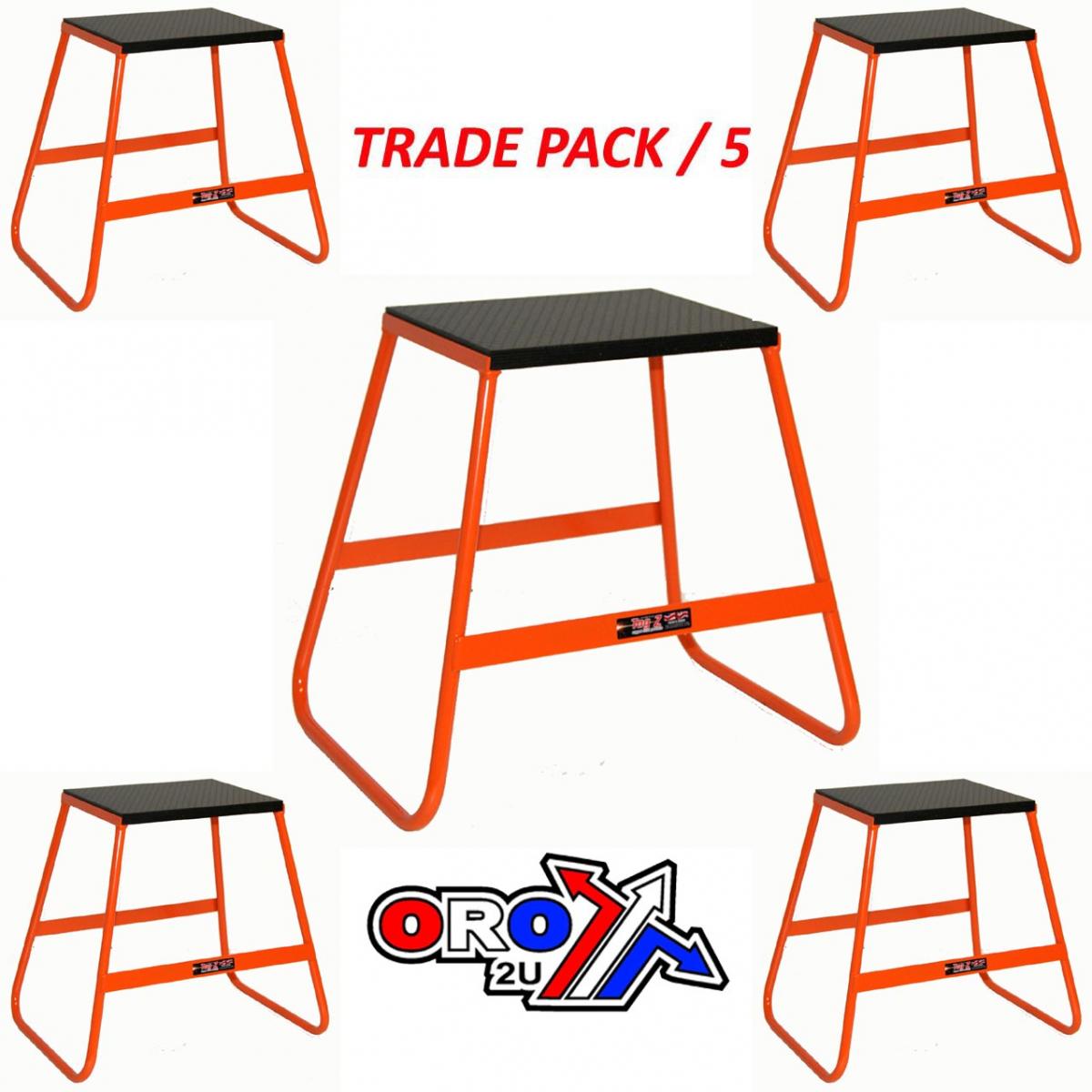 PACK 5 BIKE STANDS ORANG, 440mm TALL, LIGHT WEIGHT, MX