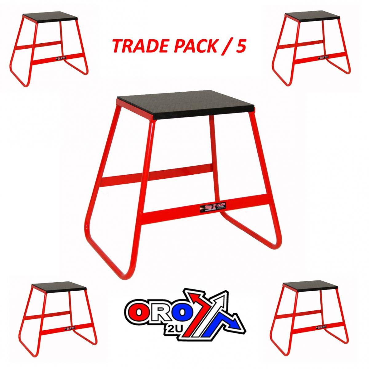 PACK 5 BIKE STANDS RED, 440mm TALL, LIGHT WEIGHT, MX