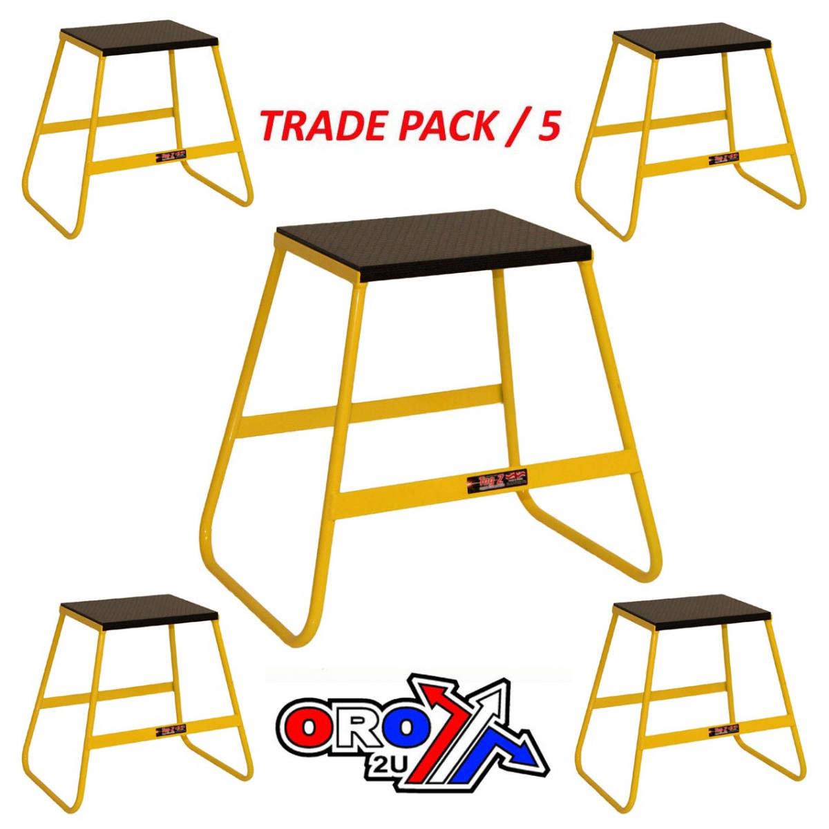 PACK 5 BIKE STANDS YELOW, 440mm TALL, LIGHT WEIGHT, Mx