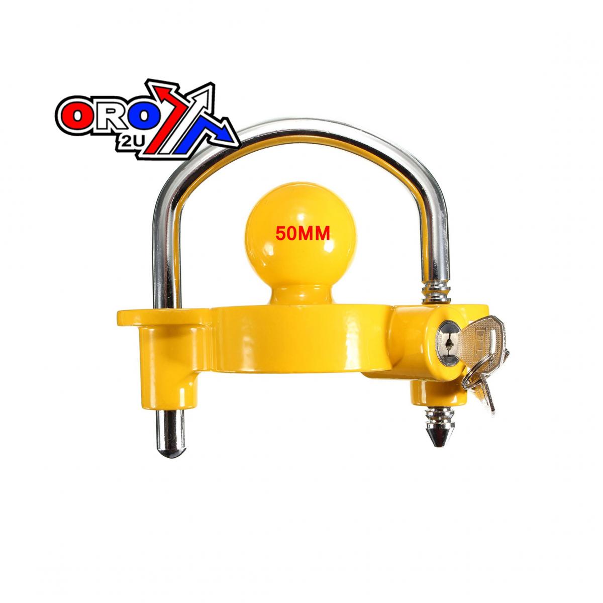 UNIVERSAL TOWBALL LOCK 50MM, TOW BALL TRAILER LOCK