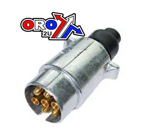 PLUG 7 PIN METAL - MALE, ZINC PLATED / HD / EACH