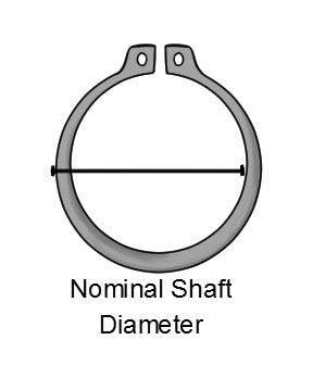 EXTERNAL CIRCLIPS 18MM BLACK, EXT 18MM SHAFT
