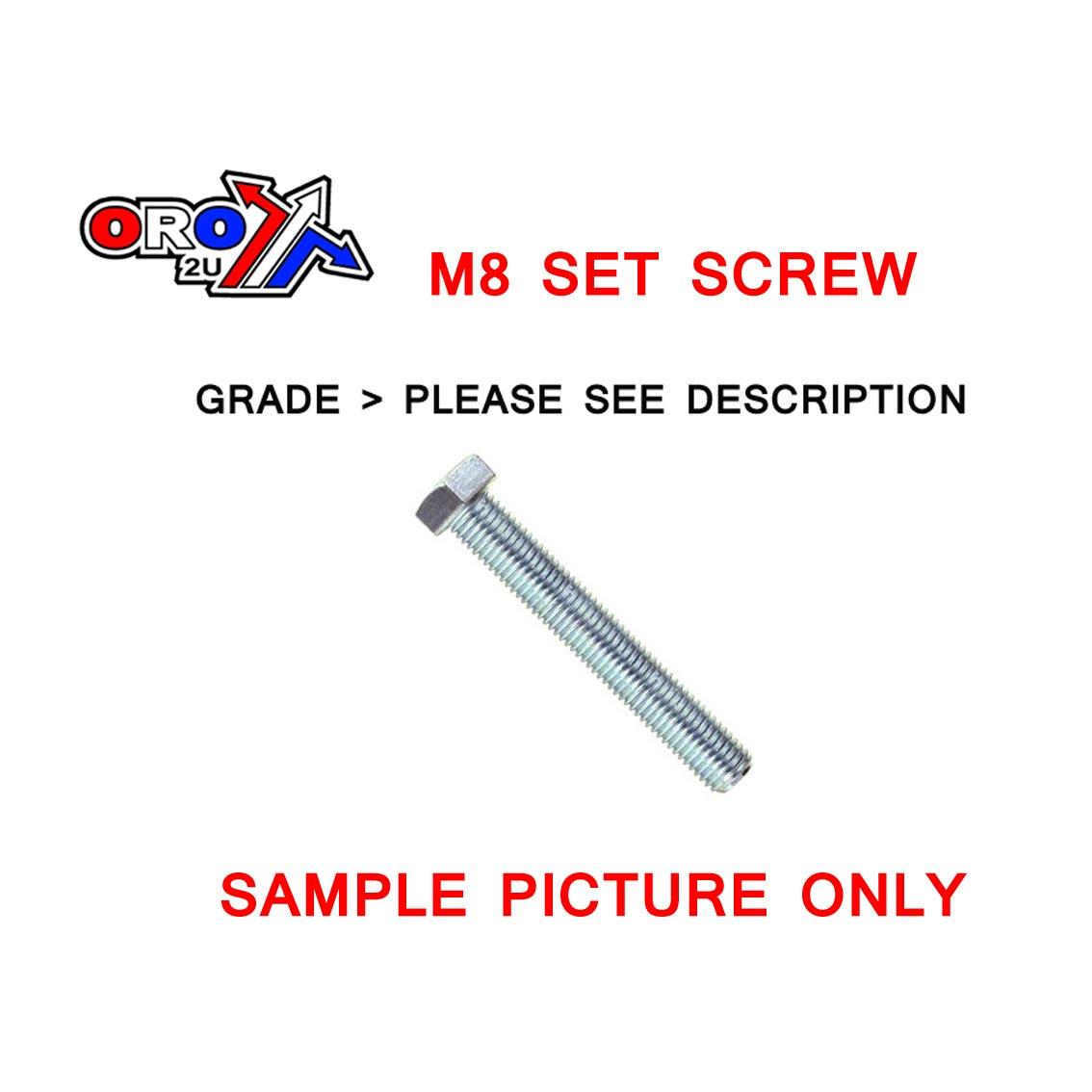 M8x100 SET SCREW HEX EACH