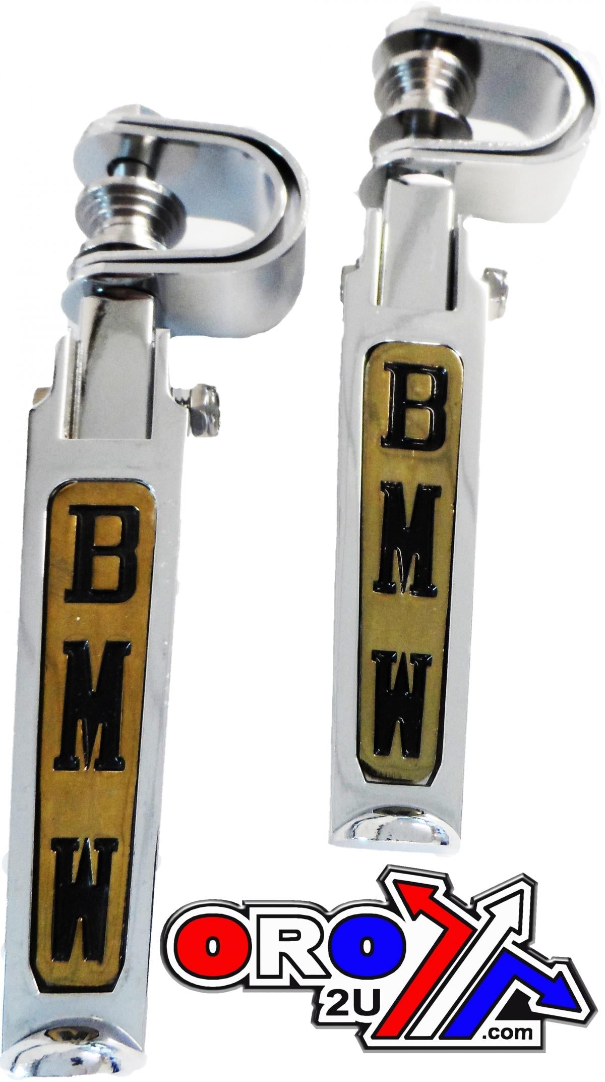 FOOT PEG SET CHROME BMW universal bolt on