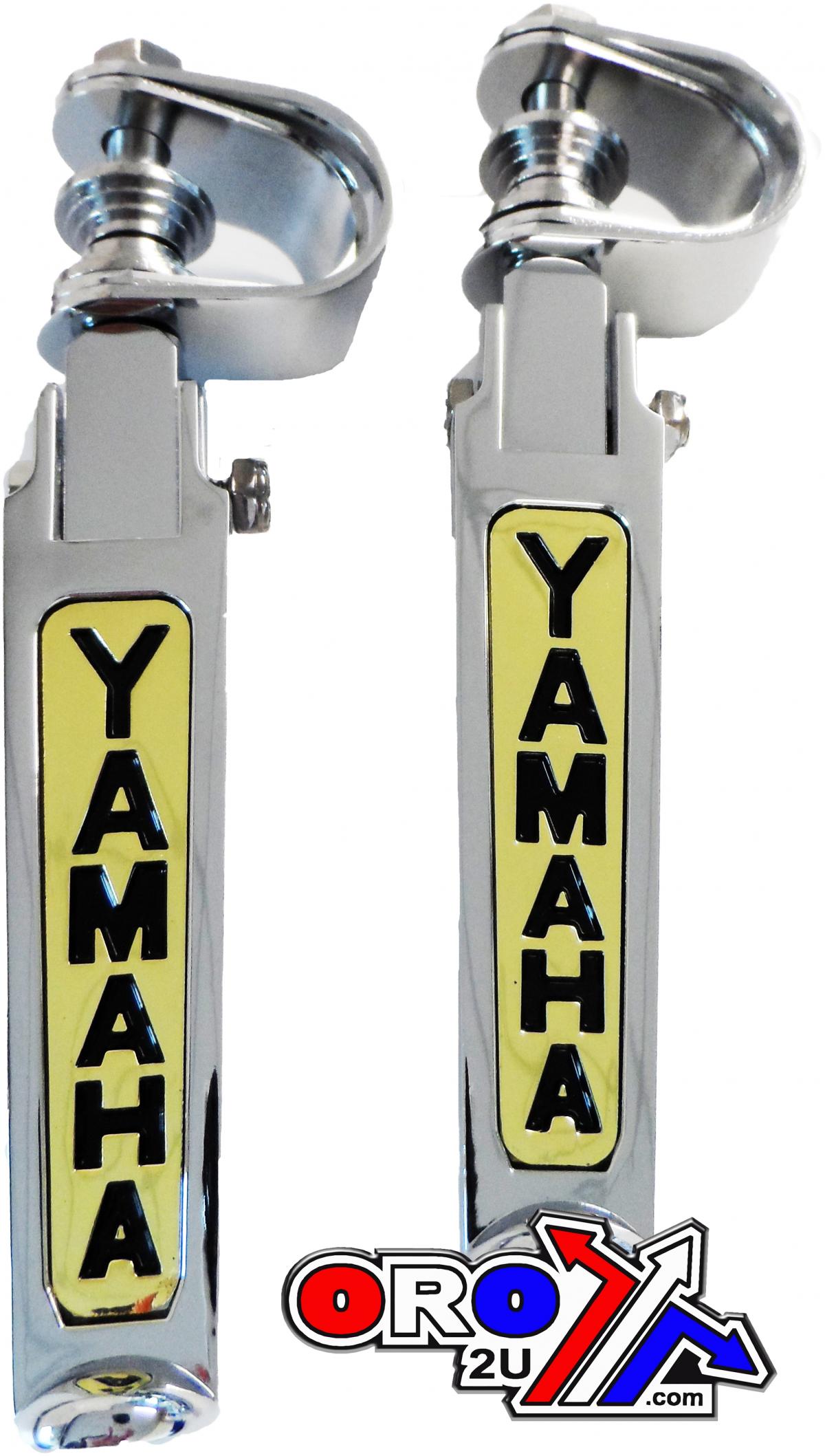 FOOT PEG SET CHROME YAMAHA universal bolt on