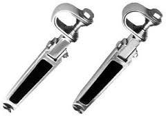 FOOT PEG SET BLACK RUBBER universal bolt on, EMGO 50-85408