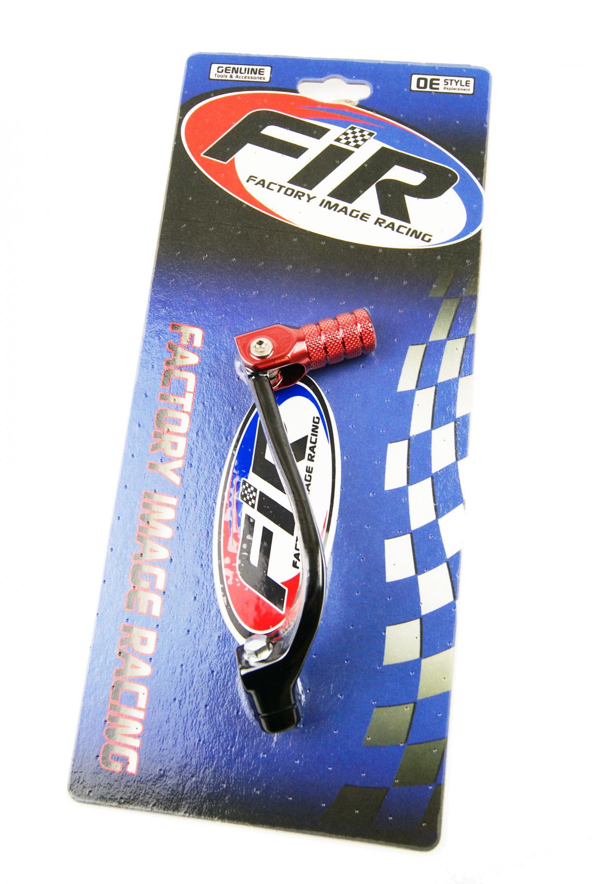 GEAR LEVER HONDA CRF110F 13-23, FORGED ALLOY, FIR BRAND, BLACK & RED