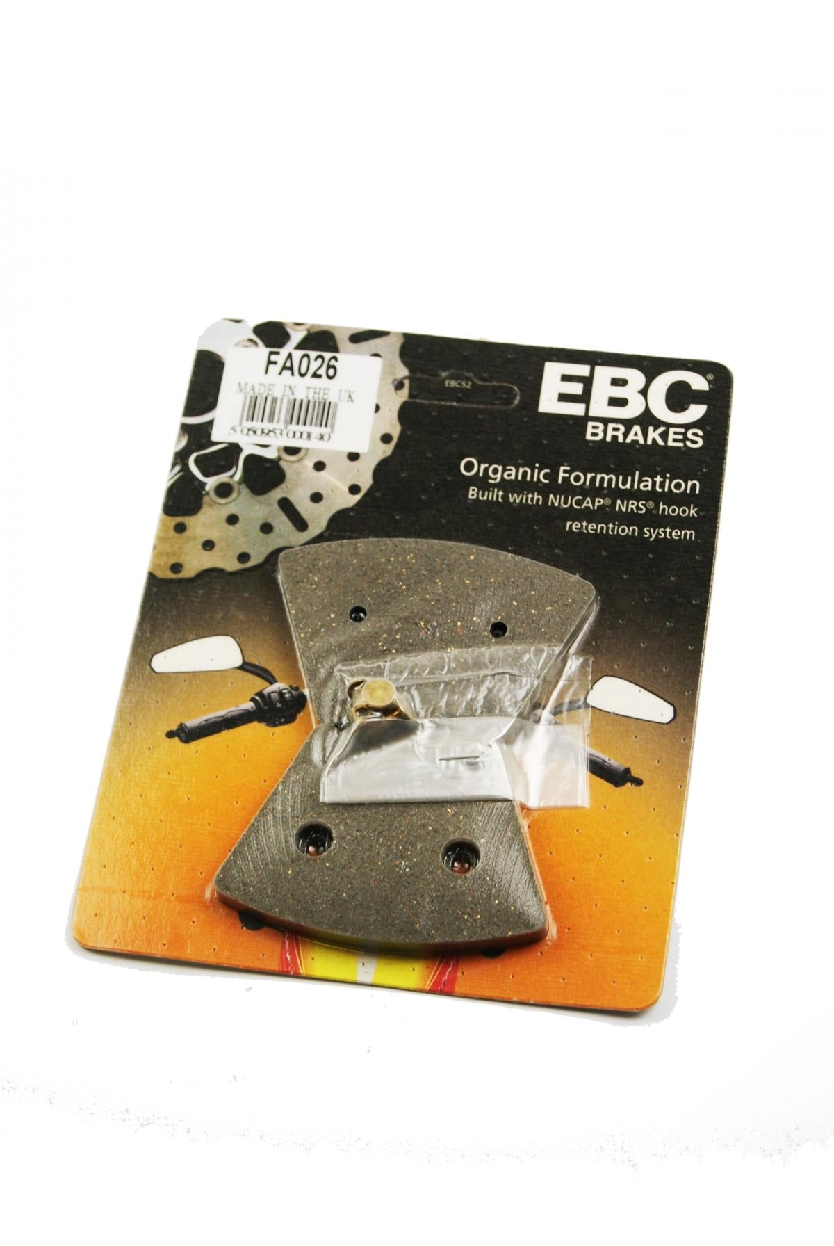 BRAKE PADS SEMI-METAL, EBC FA026 HARLEY DAVIDSON