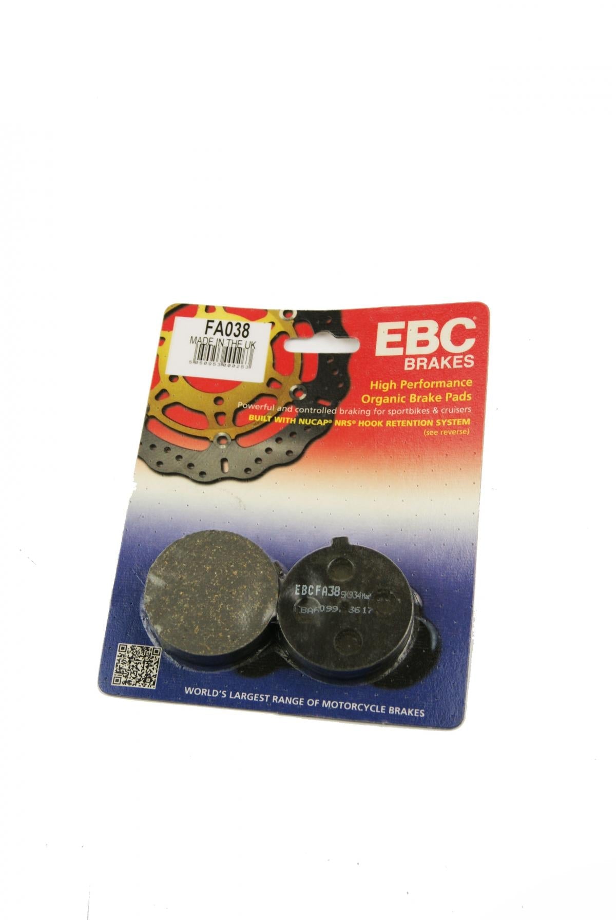 BRAKE PADS DISC EBC FA38, FA038