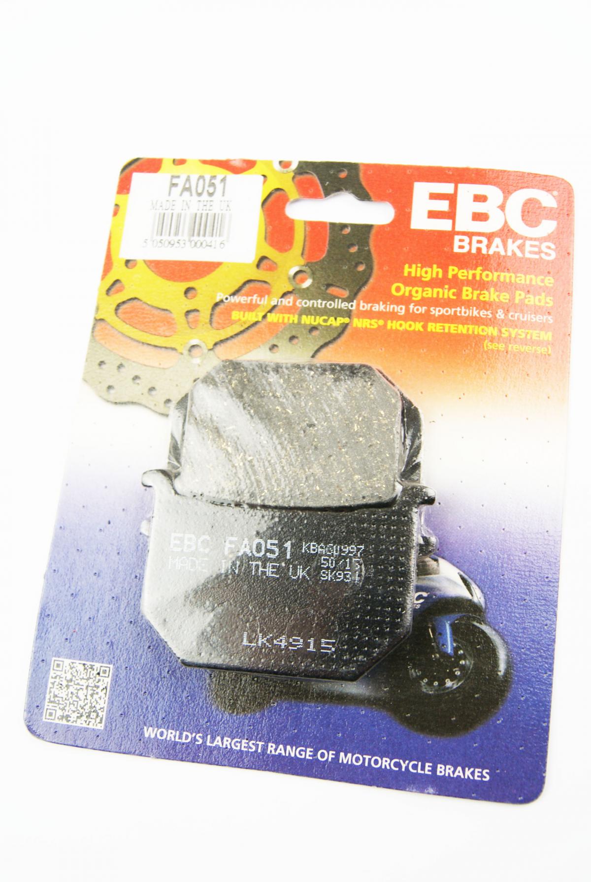 BRAKE PADS DISC EBC FA051 PAD230041, S1322N, S1322