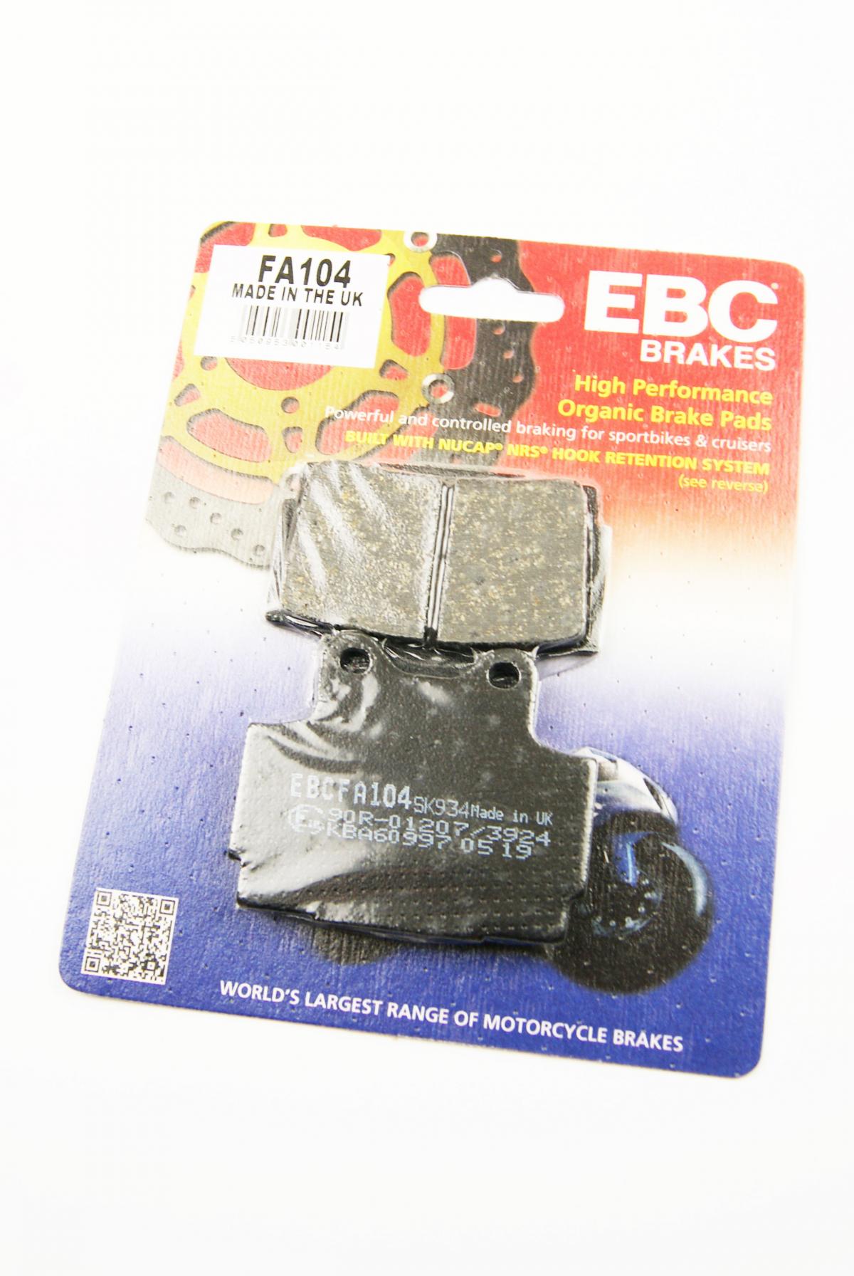 BRAKE PADS DISC EBC Organic, EBC FA104