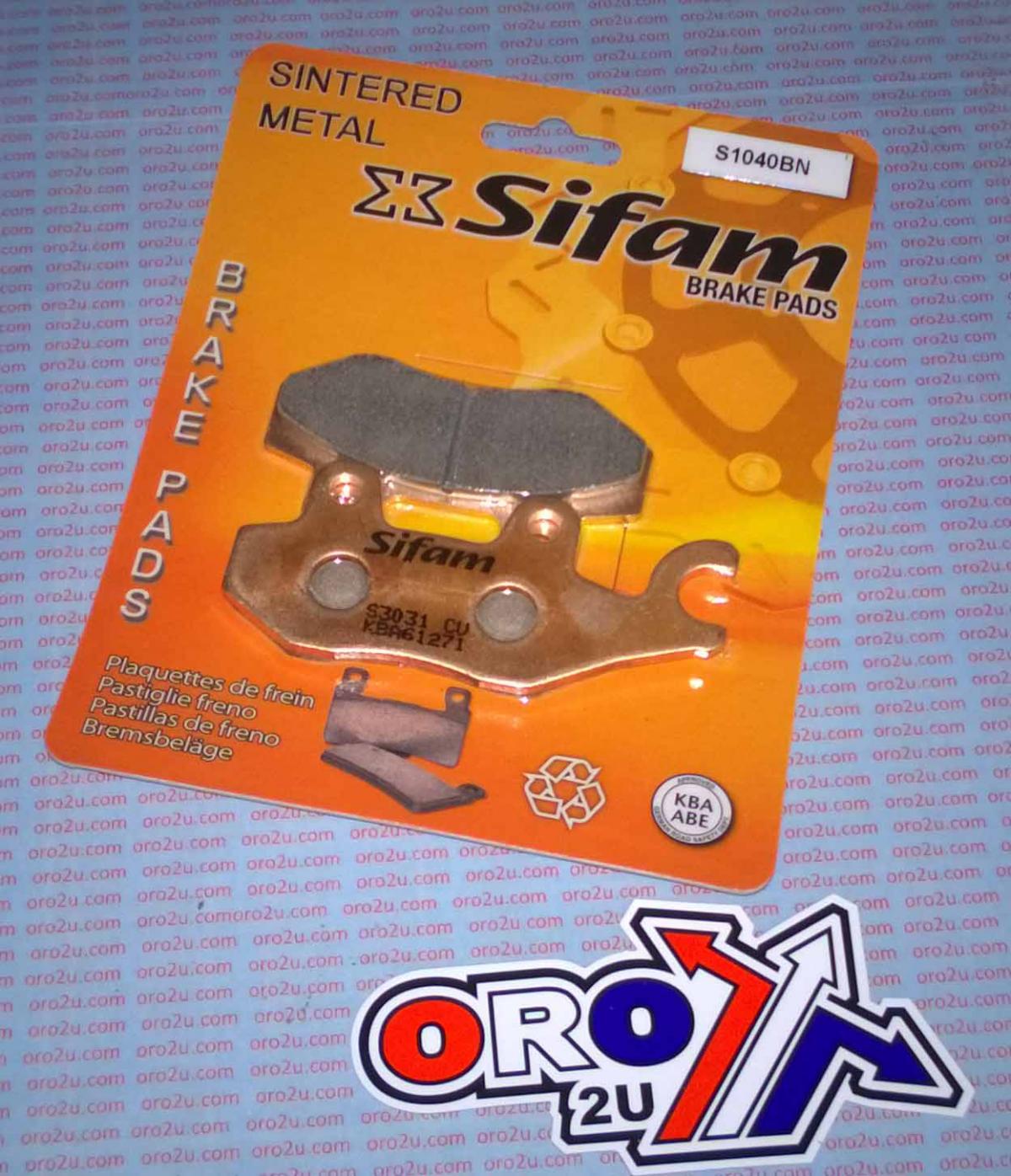 BRAKE PADS SINTERED METAL, SIFAM S1040BN GOLD (FA228HH), VD340, FA228