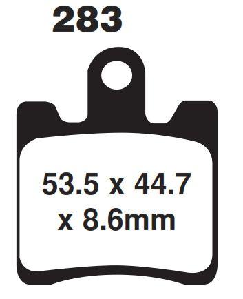 BRAKE PADS SINTERED METAL, SIFAM S1353N (FA283HH)