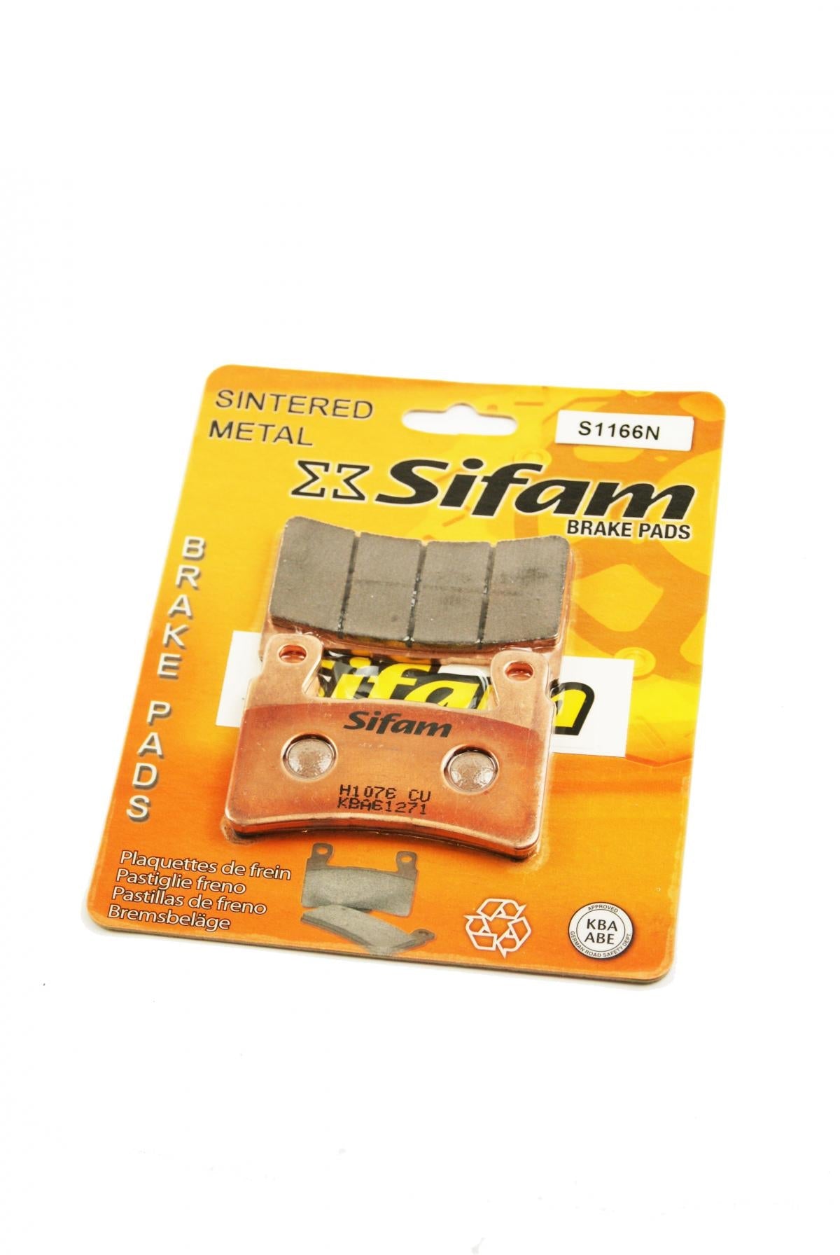BRAKE PADS SINTERED METAL, SIFAM S1166N GOLD, FA296
