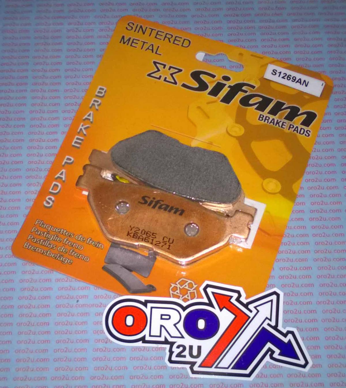 BRAKE PADS DISC SINTERED METAL, SIFAM S1269AN (FA319/2) THICKNESS 9.50mm