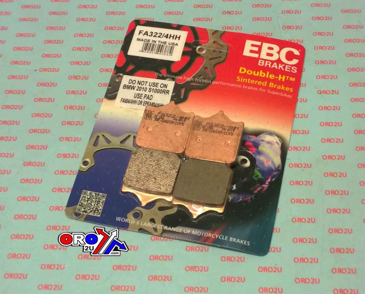 BRAKE PADS SINTERED METAL, EBC FA322/4HH SET/4 PCS