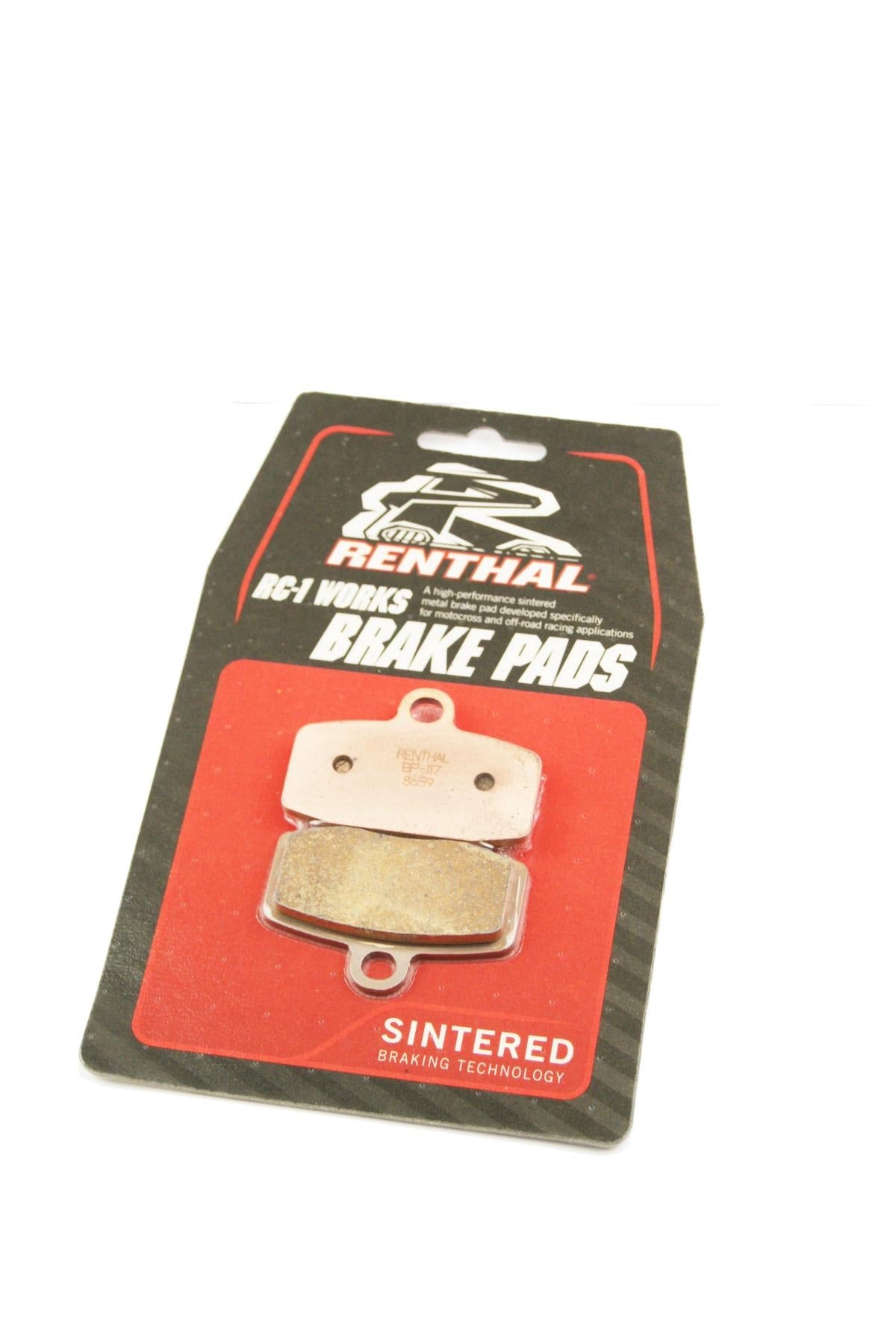 BRAKE PADS SINTERED RC-1, RENTHAL BP-117, BP117 WORKS, FA612, 41-117.H.REN