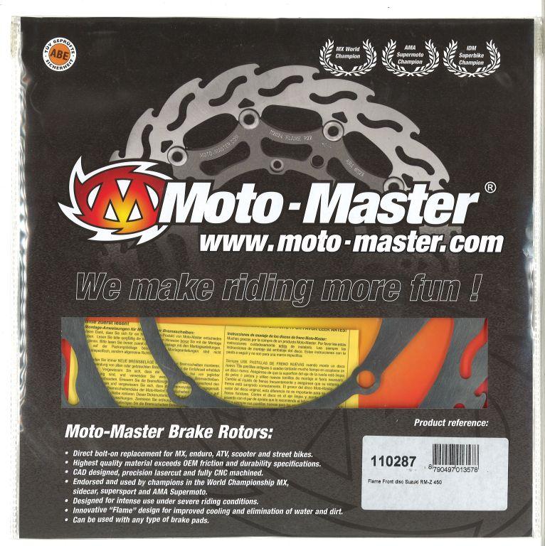DISC BRAKE FRONT SUZUKI RMZ250 07-16, RMZ450 05-16 FLAME, MOTO-MASTER 110287